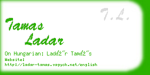 tamas ladar business card